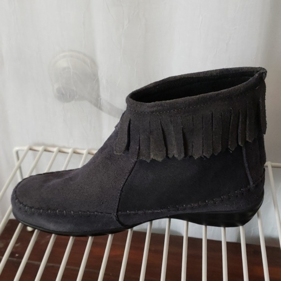 Comfort Ease Shoes Amputee Comfort Ease Ankle Suede Leather Bootie